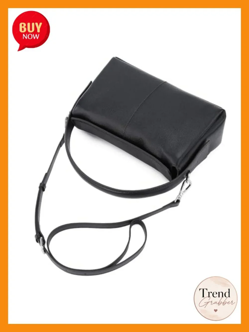 Genuine Top Grain Leather Hobo Shoulder Bag Tote 2-in-1